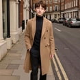 thumbnail image 1 of Caywon Kids Double-Breasted Overcoat with Flap Pockets and Notched Lapel, Classic Long Winter Coat for Boys and Girls School Outfit, 1 of 9