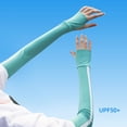 thumbnail image 1 of Caywon Ladies UV Protective Long Sleeve Arm Covering Summer Sun Hand Cover for Outdoor Gardening Outdoors Sports Workouts Sunscreen Arm Sleeves, 1 of 4