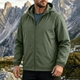 thumbnail image 1 of Caywon Men's Lightweight Waterproof Windbreaker Jacket with Hood and Zipper Pockets, Packable Long Sleeve Rain Coat for Hiking Travel and Outdoor Sports, 1 of 9