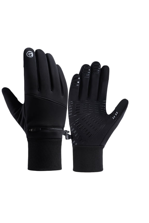 Men's Outdoor Windproof Waterproof Cycling Gloves Warm Ski Gloves for Sports Cold Weather with Non Slip Touchscreen Function Comfortable Fit for Motorcycle Hiking and Winter Activities