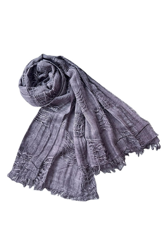 Men's Vintage Plain Weave Scarf Cotton-Linen Scarf Casual Stylish Versatile Soft Comfortable Breathable Fabric Classic Plain Weave Texture Vintage-Inspired Design