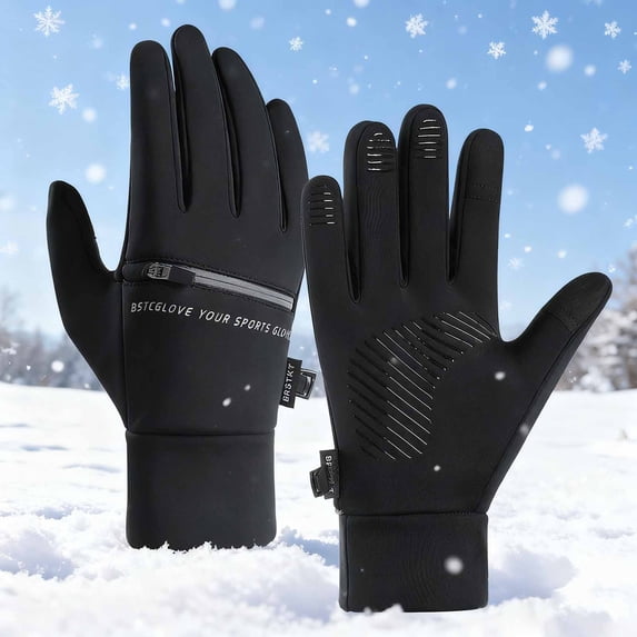 Caywon Men's Winter Sports Touchscreen Gloves Windproof Warm Ski Outdoor Cycling Gloves Non Slip Gloves for Hiking Motorcycle Skiing and Other Cold Weather Sports