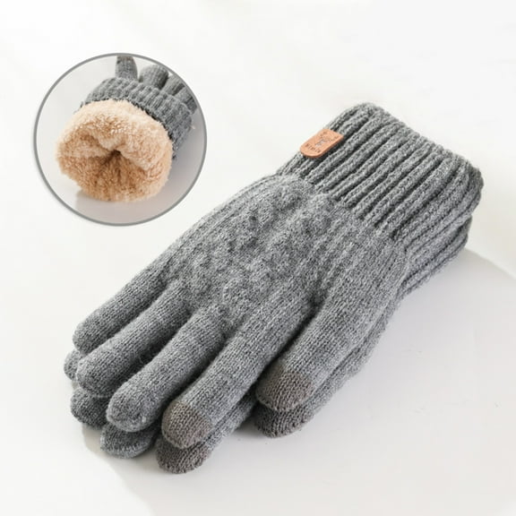 Caywon Men's Winter Warm Outdoor Gloves Thickened Cold Proof Gloves Durable Soft Hand Warmers for Camping Hiking and Cold Weather Wear