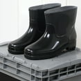 thumbnail image 1 of Caywon Mens Rain Boots Hardwearing Non-skidding Patchwork Slip On Waterproof Non-Slip Plastic Cement Rain Boots Rain Ankle Boots, 1 of 5