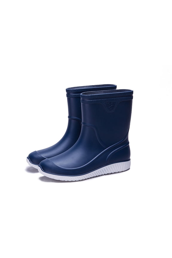 Mens Rain Boots Slip On Non-Slip Rubber Waterproof Ankle Boots Rain Shoes Comfortable Lightweight Work Mud Boots,Proof Durable Slip Garden Boots