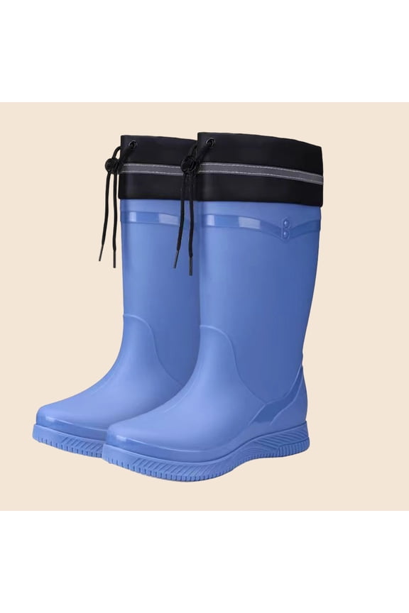 Rain Boots for Men Waterproof Mens Knee High with PVC Rubber Boots Mens Mud Boots, Comfortable Lightweight Gardening Shoes for Yard Farm Outdoor Work