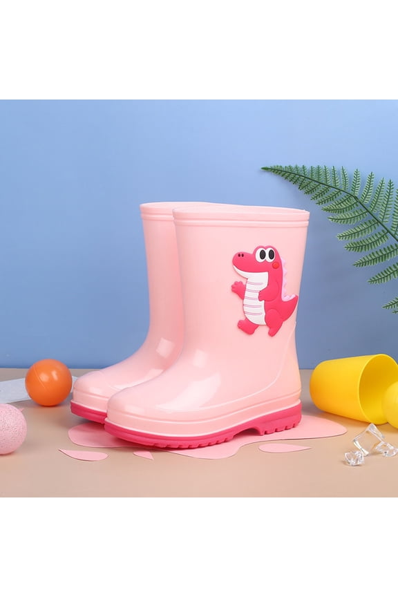 Rain Boots Waterproof Lightweight EVA Rain Shoes for Toddler Girls Boys Non-Slip Sole Waterproof Easy-On Boots(4-9Years)