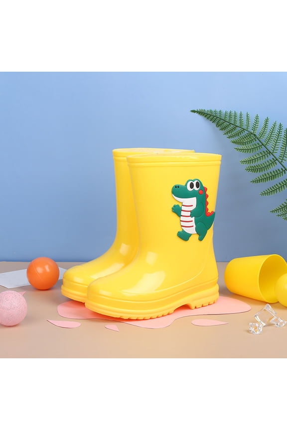 Rain Boots Waterproof Lightweight EVA Rain Shoes for Toddler Girls Boys Non-Slip Sole Waterproof Easy-On Boots(4-9Years)