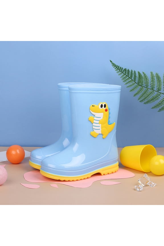 Rain Boots Waterproof Lightweight EVA Rain Shoes for Toddler Girls Boys Non-Slip Sole Waterproof Easy-On Boots(4-9Years)