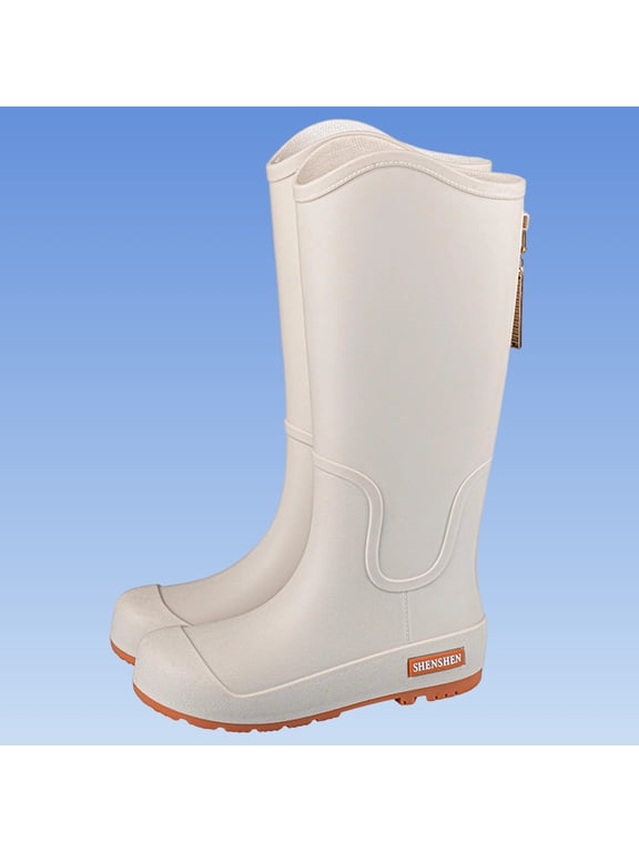 Rain Boots for Women Waterproof Garden Shoes Non-Slip Knee-high Mud boots Ladies Tall Rubber Boots Lightweight Outdoor Work Booties