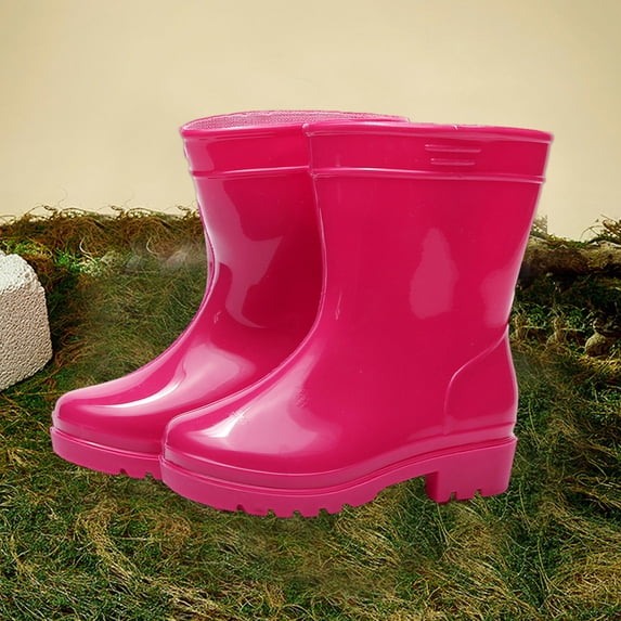 Caywon Rain BootsShort rain Boots Easy-on Lightweight and Waterproof Non-Slip Sole All-Weather Comfortable Unisex Rain Shoes Soft Rubber Boots