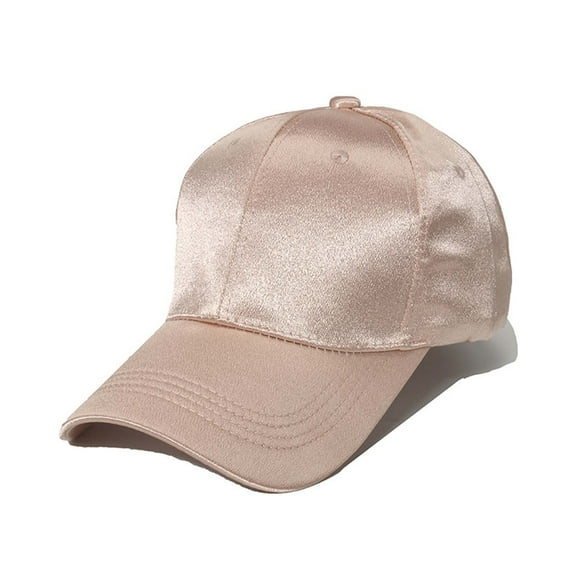 Caywon Satin Solid Color Baseball Cap Satin Fabric Classic Baseball Cap Shape Solid Color Design Suitable for Daily Wear Outdoor