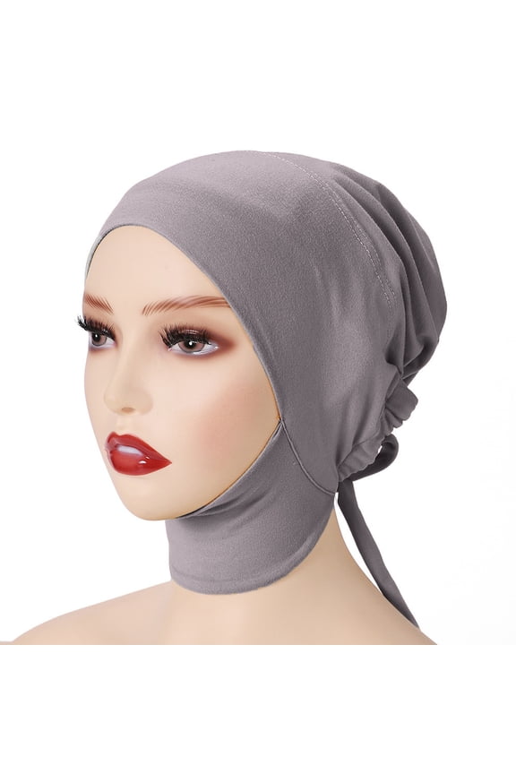 Under Scarf Hijab Cap Unisex Dreadlock Cap Women Stretch Solid Color Hijab Scarf Woman Unisex Hats Breathable Neck Cover