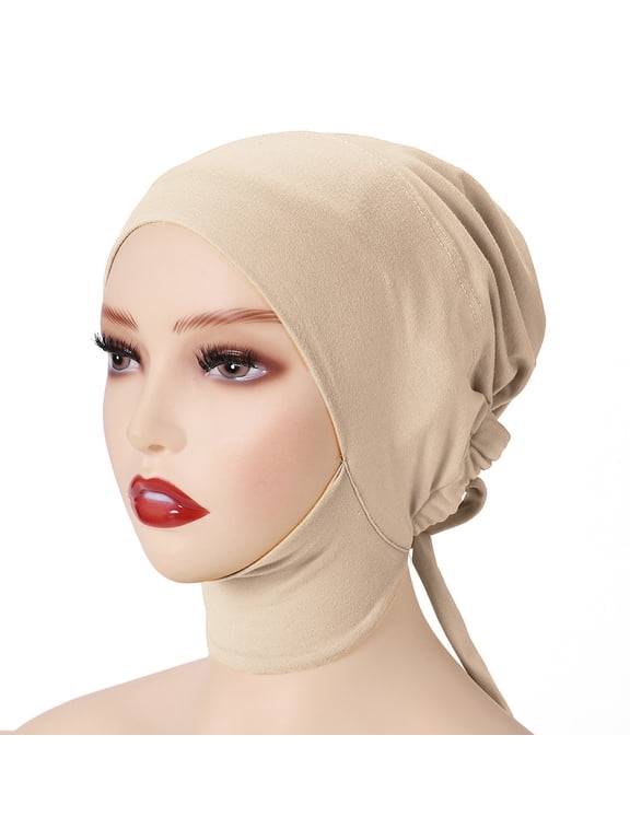 Under Scarf Hijab Cap Unisex Dreadlock Cap Women Stretch Solid Color Hijab Scarf Woman Unisex Hats Breathable Neck Cover