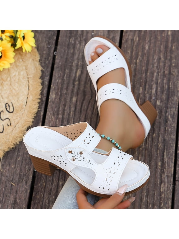 Wedge Sandals for Women Dressy Summer Slip On Womens Slide Comfortable Walking Sandals Comfortable Flats Sandals