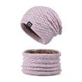 thumbnail image 1 of Caywon Winter Hook Hat and Neck Warmer Set for Adult Soft Stretchy Beanie Scarf Combo Fashionable Warm Accessories with Warm Knit Fleece Lined, 1 of 4