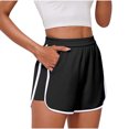 thumbnail image 1 of Caywon Women Loose Shorts Solid Color Thin Fabric Casual Style Sports Wearable Design Elastic Waist Comfort Fit Everyday Breathable Material Versatile Summer, 1 of 5