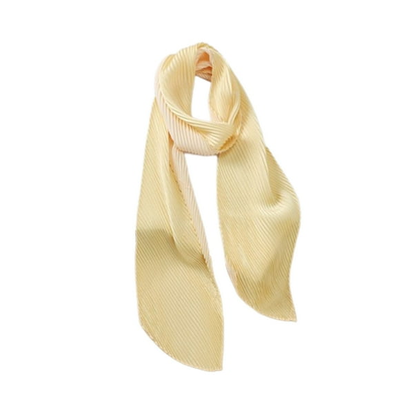 Caywon Women Plain Solid Color Scarf Long Neckerchief Hair Solid Neckerchief Hair Decorative Lightweight Square Neckerchief Chiffon Scarf Square