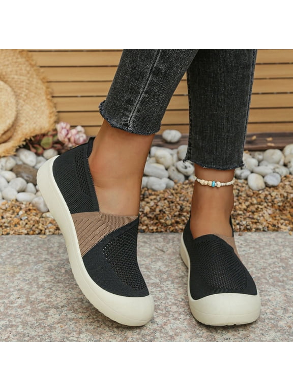 Women Slip On Sneakers Mesh Breathable Walking, Flat Casual Ladies Shoes Comfortable, Lightweight Summer Travel Loafers, Zapatillas Mujer