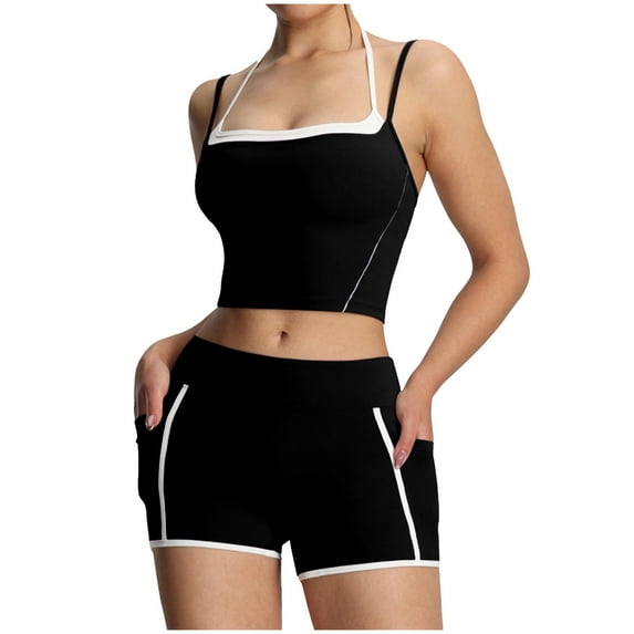 Caywon Women Yoga Shorts Running Fitness Three Quarter Length Workout Apparel Active Wear Breathable Material Comfortable Fit Stretch Fabric Gym Ready Flexibility