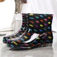 thumbnail image 1 of Caywon Women's Ankle Rain Boots Waterproof PVC Polka Dot Pattern Round Toe Thick Sole Short Booties Outdoor Wet Weather Garden Shoes Fall Winter Botines Mujer, 1 of 6