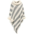 thumbnail image 1 of Caywon Women's Autumn Winter Shawl Fringed Scarf Knitted Wrap Warm Cozy Soft Stylish Cold Weather Accessory Knitted Fabric Comfortable Gentle Fringed Design, 1 of 1