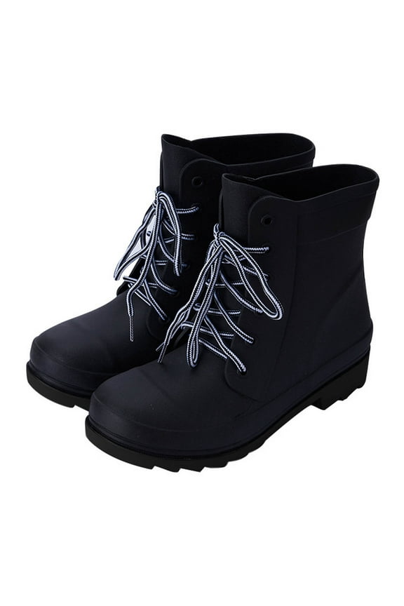 Women's Boots Waterproof Ankle Rain Boots Non-Slip Rubber Boot Outdoor Work Shoes for Boating Gardening Farming Gardening Yard Farm Work
