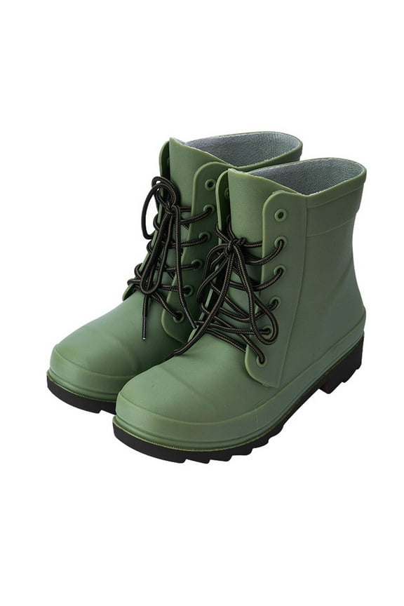 Women's Boots Waterproof Ankle Rain Boots Non-Slip Rubber Boot Outdoor Work Shoes for Boating Gardening Farming Gardening Yard Farm Work