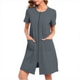 thumbnail image 1 of Caywon Women's Casual Loose Short Sleeve Homewear Soft Comfortable Sleepwear Robe Nightdress for Ladies Home Daily Night Wear, 1 of 6