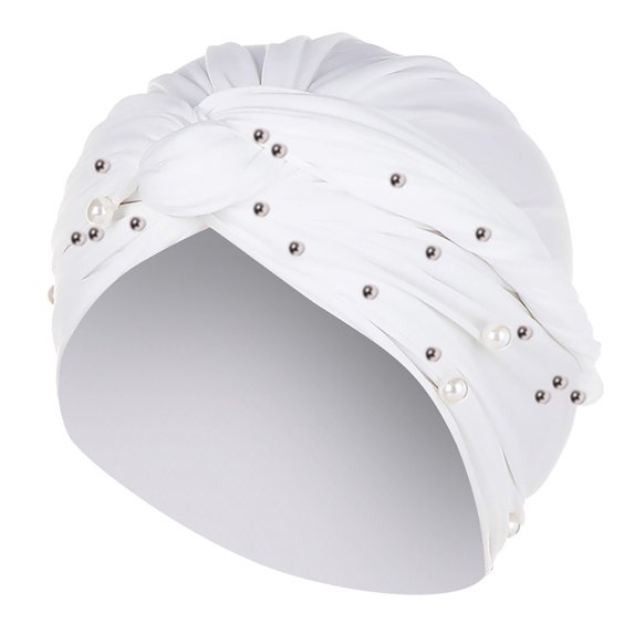 Caywon Women's Solid Color Headscarf Shiny Hair Cover For Daily Wear Lightweight Microfiber Headscarves for Sports Hiking Summer Days(White,Free Size)