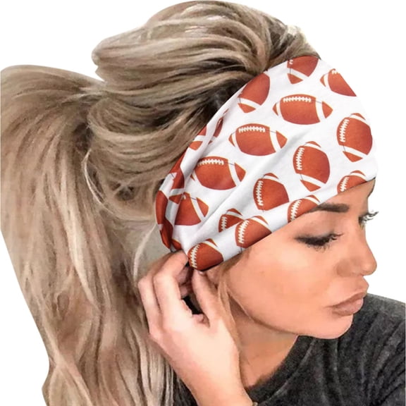 Caywon Women's Trendy Sports style fashion print Headscarf Summer Fitness Running Training Elastic Non slip Fitness Breathable Hair Headband(Hot Pink,Free Size)