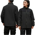 thumbnail image 1 of Caywon Women's Color Block Long-Sleeve Zippered Pocket Hooded Jacket Windproof Waterproof Fleece Lined Warm Outdoor Jacket Ideal for Cold Weather, 1 of 5