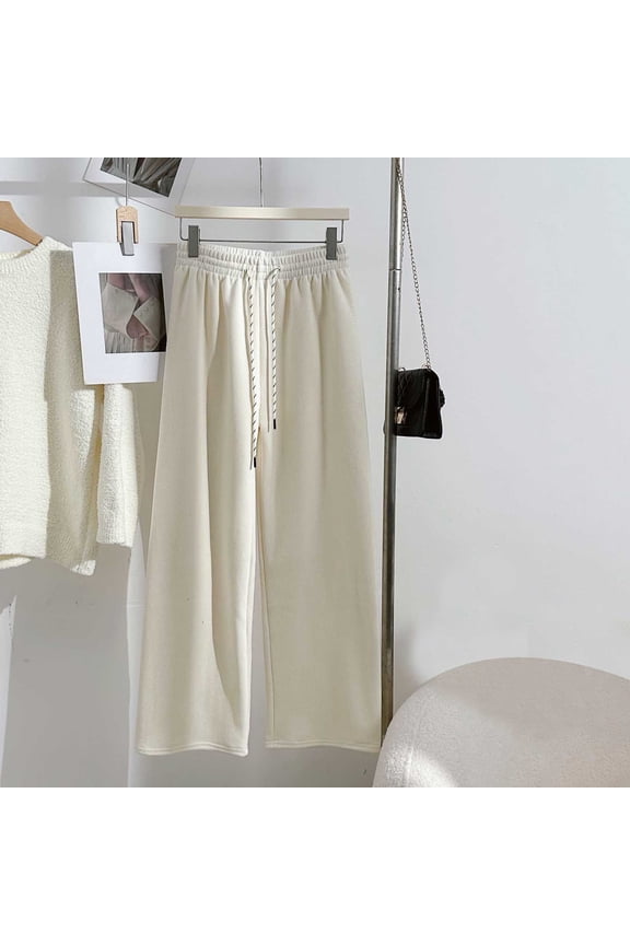 Women's Corduroy Pants Elastic Drawstring Pajama Bottoms Warm Sleepwear with Pockets Winter Home Casual Everyday Pantalones de Pijama