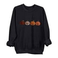 thumbnail image 1 of Caywon Women's Crew Neck Halloween Print Long Sleeve Sweatshirt No Hood Soft Comfortable Fabric Daily Wear Easy To Match for Halloween Season Casual Fashion Apparel​, 1 of 4