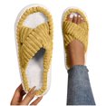 thumbnail image 1 of Caywon Women's Fashion Casual Winter Cross Strap Home Cotton Flat Slippers Soft Cross Strap Design for Comfortable Winter Indoor Relaxation, 1 of 7