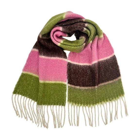 Caywon Women's Fashion Long Shawl Winter Warm Lattice Large Scarf Soft Chunky Large Blanket Wrap Shawl Scarves Keep Warm Thickening Scarves