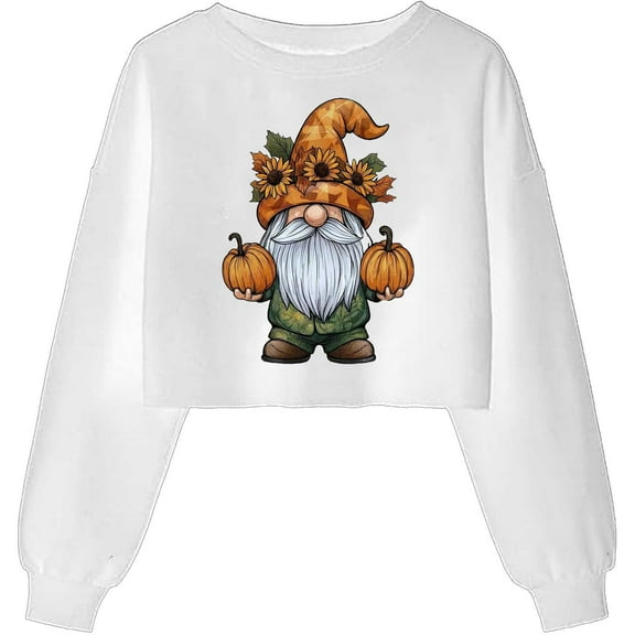 Caywon Women's Halloween Random Print Fashion Loose Casual Crewneck Long Sleeve T-Shirt Pullover Sweatshirt Top Comfortable Soft Fabric Stylish Design