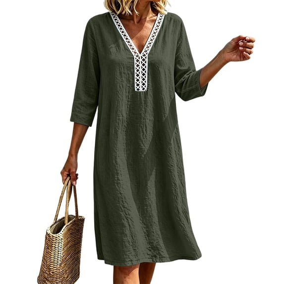 linen dresses aliexpress black Phoebe Top Cute Holiday Dresses For Taille:L knee length