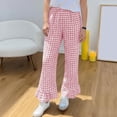 thumbnail image 1 of Caywon Women's Plaid Elastic Waist Pants with Pockets Soft Cozy Pants Full-Length Sleep Bottoms for Home Wear Nightwear Homewear, 1 of 5