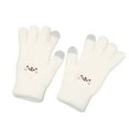 thumbnail image 1 of Caywon Women's Solid Color Cold Proof Touchscreen Compatible Warm Knitted Gloves Soft Knitted Material with Touchscreen Function Cold Proof Design, 1 of 3