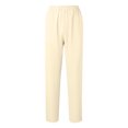thumbnail image 1 of Caywon Women's Solid Color Straight Leg Work Pants Elastic Waist with Pockets Nurse Uniform Trousers Comfortable for Work, 1 of 8