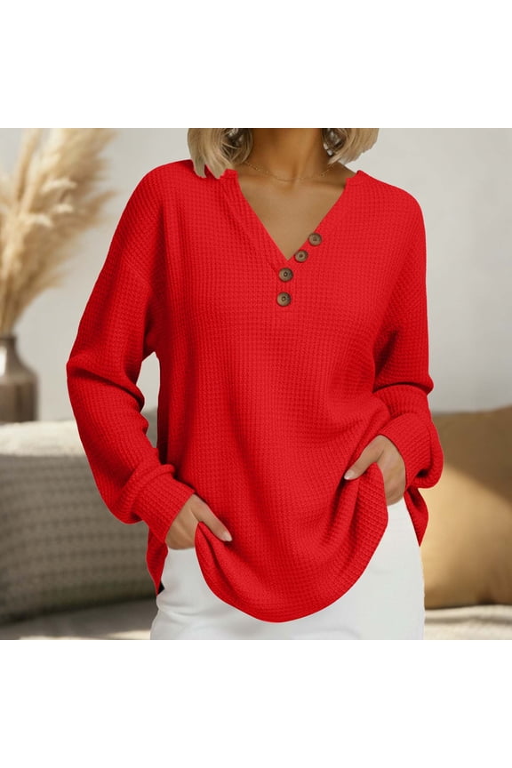 Women's Spring Autumn Winter Fashion V Neck Button Knit Long Sleeve Base Layer Jacket Soft Warm Breathable Fabric Versatile for Daily Outdoor Casual Wear