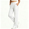 thumbnail image 1 of Caywon Women's Straight Leg Sweatpants High Waisted Lounge Pants with Pockets, Casual Elastic Waist Relaxed Fit Everyday Pants, 1 of 8
