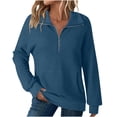thumbnail image 1 of Caywon Women's Sweater Solid Color Semi Open Neck Round Neck Long Sleeve Versatile Elegant Knit Sweater Soft Comfortable for Autumn Winter Daily Wear, 1 of 7