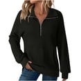 thumbnail image 1 of Caywon Women's Sweater Solid Color Semi Open Neck Round Neck Long Sleeve Versatile Elegant Knit Sweater Soft Comfortable for Autumn Winter Daily Wear, 1 of 7