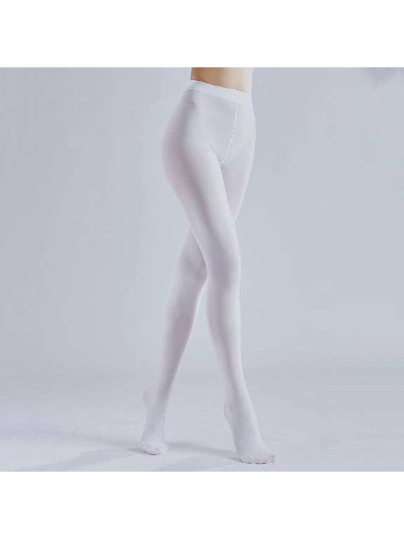 Women's Tights with Velvet Finish and Elastic High Waist, Solid Color Footed Pantyhose for Daily Wear and Costume