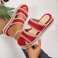 thumbnail image 1 of Caywon Women's Wedge Sandals Flat Open Toe Non Slip Slides Comfortable Chunky Low Heel Beach Sandals Slide Sandals Comfortable Casual, 1 of 7