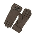 thumbnail image 1 of Caywon Women's Winter Solid Color Warm Touchscreen Gloves Wool Knitted Cold Weather Accessories for Ladies Daily Outdoor Use Cozy Practical, 1 of 3