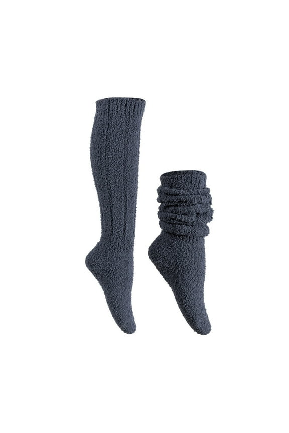 Women's Wool Warm Foot Covers Winter Solid Color Over the Knee Socks Long Tube Slouch Socks Thick Socks Soft and Comfortable Warmth Retention for Cold Days