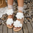 thumbnail image 1 of Caywon Womens Flower Decor Ankle Strap Sandals, Open Toe Casual Beach Shoes, Summer Non Slip Footwear, Comfortable Colorful Slip On Slippers, Sandalias Con Flores Para Mujer, 1 of 8